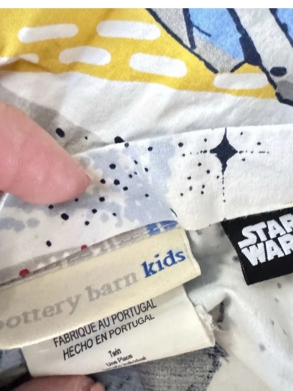 Star Wars Millennium Falcon Twin Duvet Pottery Barn Kids PBK COTTON comforter